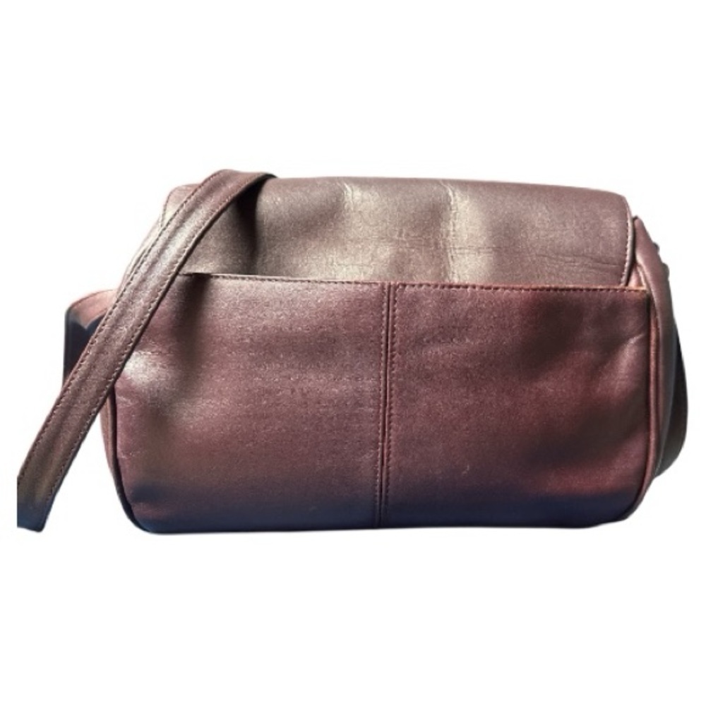 Vintage Etienne Aigner Dark Burgundy Crossbody Leather Bag - Picture 3 of 10